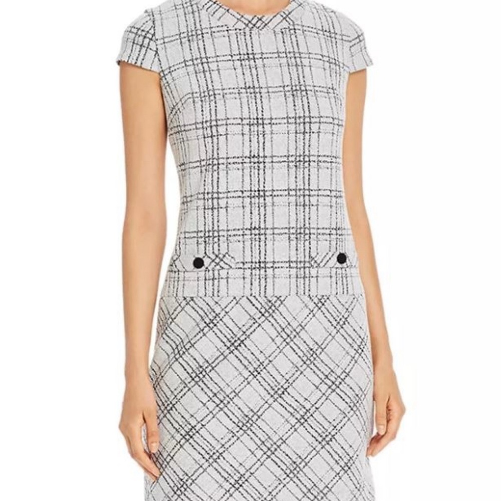 Karl Lagerfeld Black and White Sheath Mini Dress